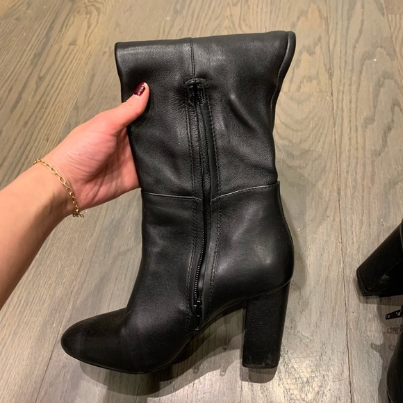 ninny black leather